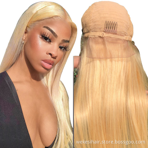 613 Full Lace Wig Human Hair,Brazilian 613 Blonde Full Lace Human Hair Wig,40 Inch 613 Virgin Hair Human Hair Full Lace Wig
